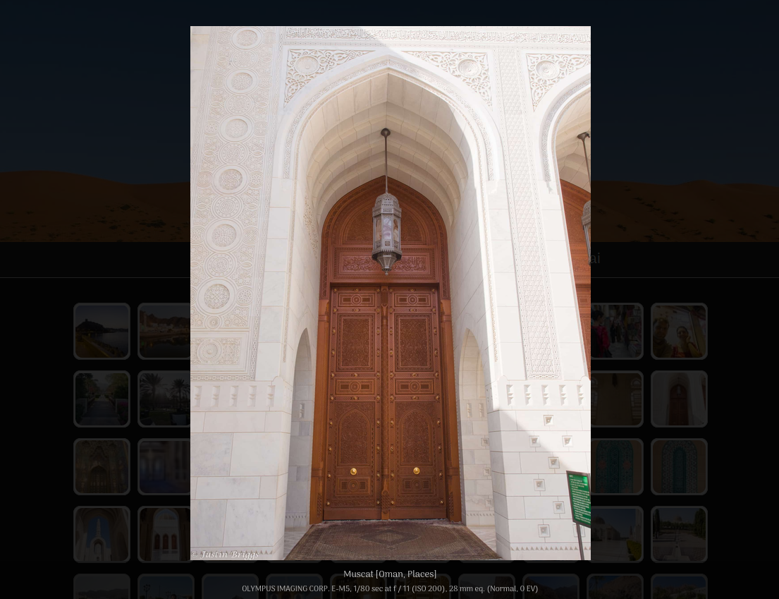 The full-screen PhotoSwipe image viewer open in a Fullpage gallery